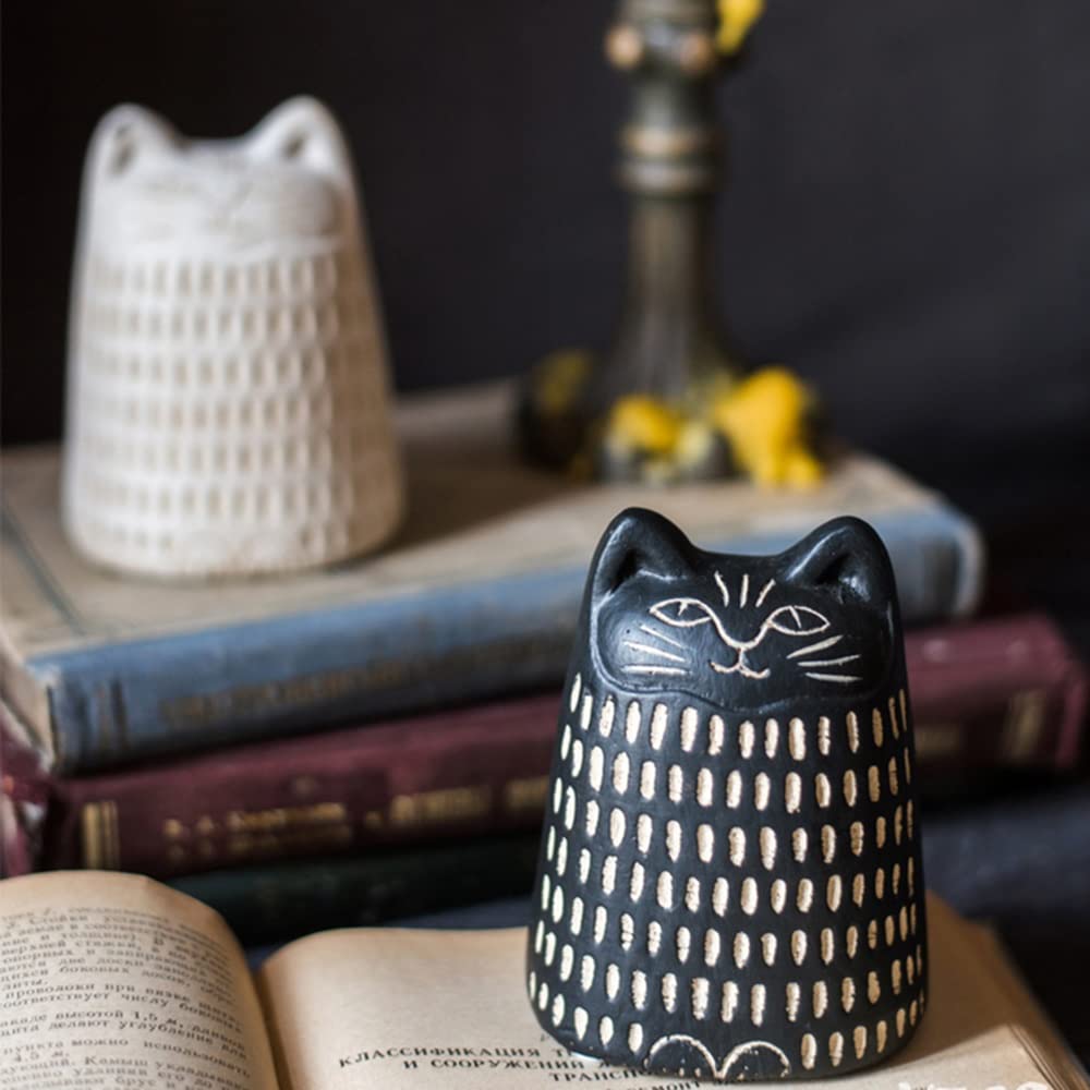 黒猫と白猫の置物 Amazon｜猫の置物 7x6x9.5cm 黒猫と白猫 モダンアート 二次元 - 飾り